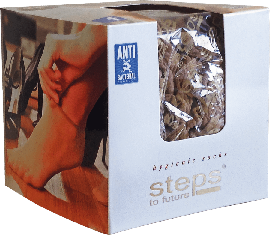 Șosete de unică folosință STEPS antibacteriene 144 buc de damă
