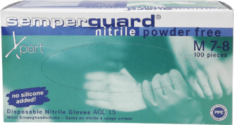 Mănuși de unică folosință nepudrate din nitril XPERT 100 buc