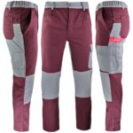 Pantaloni de lucru până la talie DELUX BURGUNDY