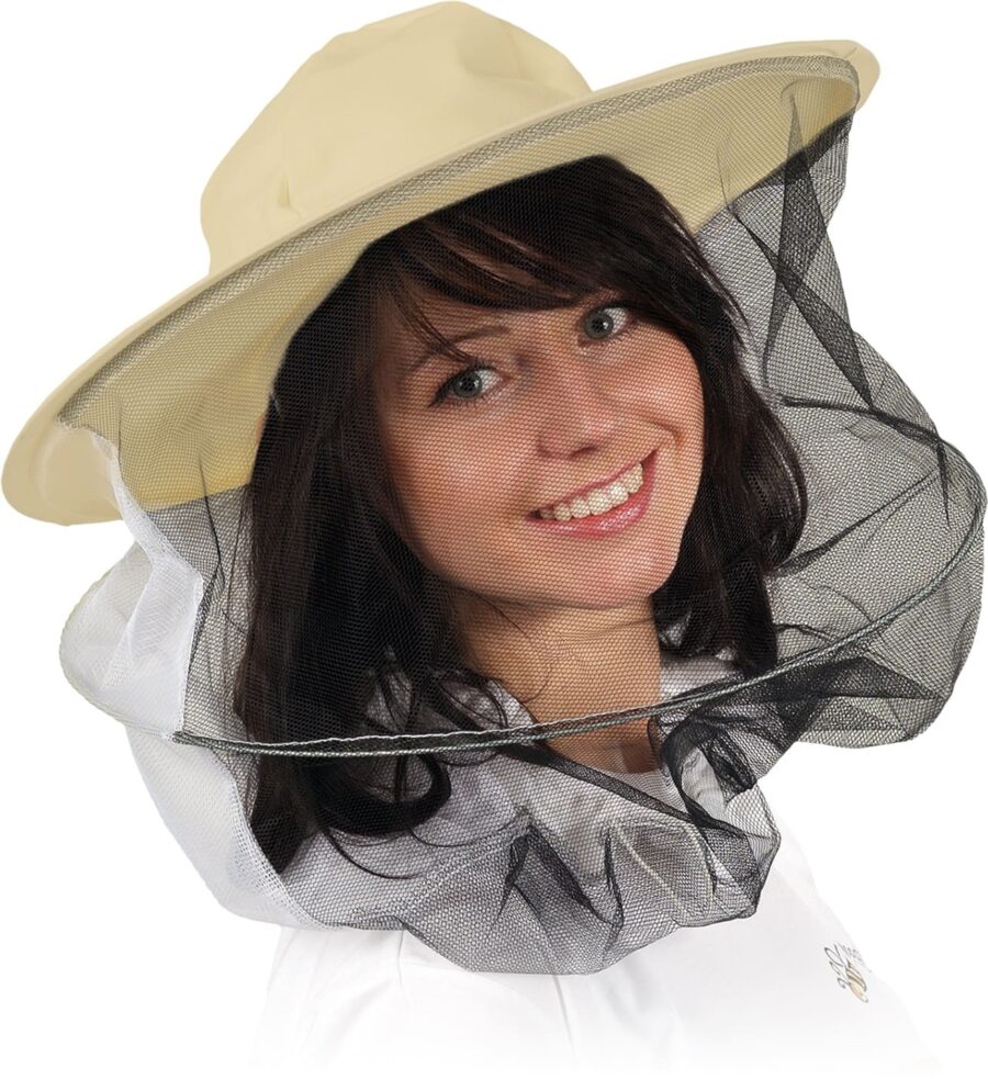Pălărie de protecție de apicultor cu bandă elastică sub gât BEE 61