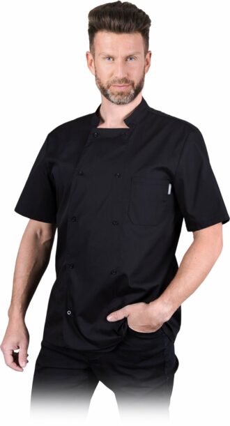 Rodon de bucătar FUCO negru cu mâneci scurte