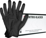 Mănuși din nitril negru nepudrate 100 buc BLACKER