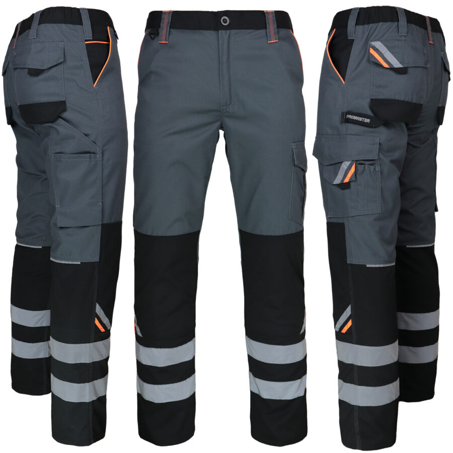 Pantaloni de lucru până la talie PRO GREY REFLEX