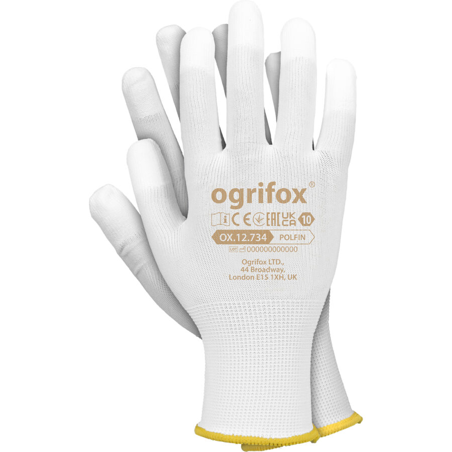 Mănuși albe de protecție pentru lucru REPO HALF OX