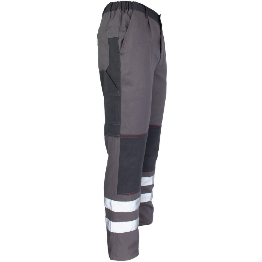 Pantaloni din bumbac până la talie DELUX REFLEX GREY