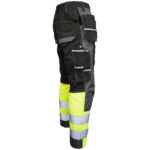 Pantaloni reflectorizanți din bumbac HAYER BLACK HIVIS