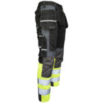 Pantaloni reflectorizanți din bumbac HAYER BLACK HIVIS