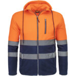 Hanorac reflectorizant din fleece cu glugă HIVIS HOOD NAVY