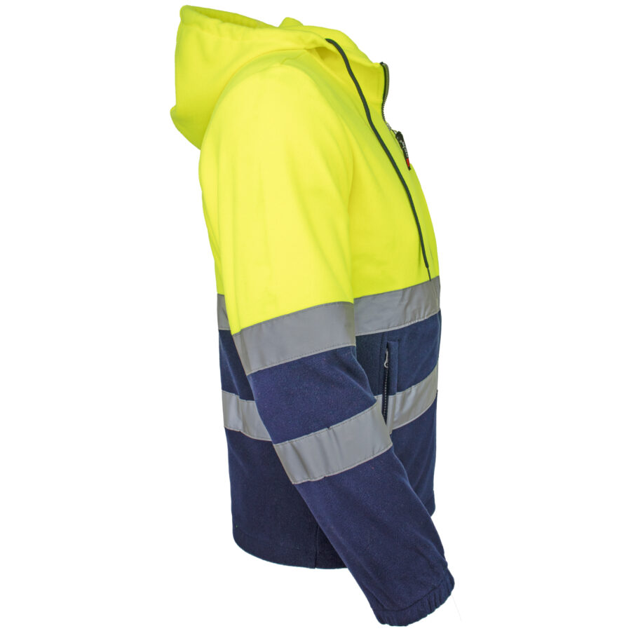 Hanorac reflectorizant din fleece cu glugă HIVIS HOOD NAVY