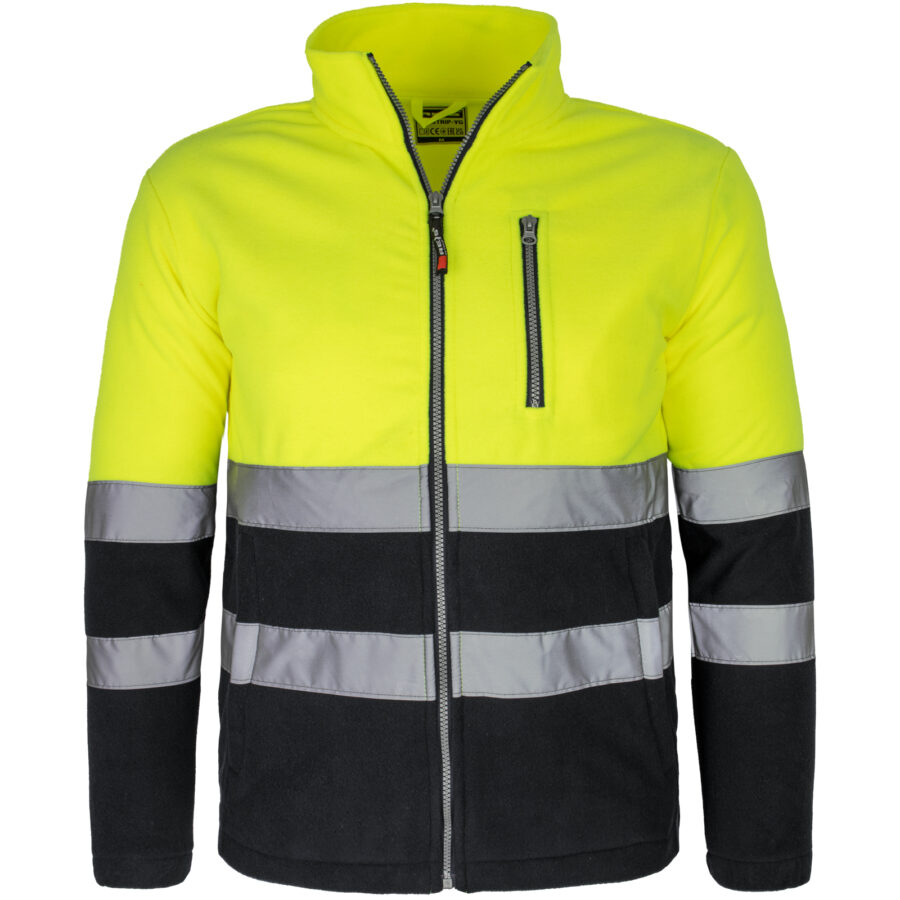 Hanorac din fleece pentru lucru PROFI HIVIS BLACK