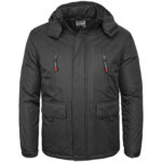 Jachetă de lucru pentru iarnă cu glugă NORWAY BLACK
