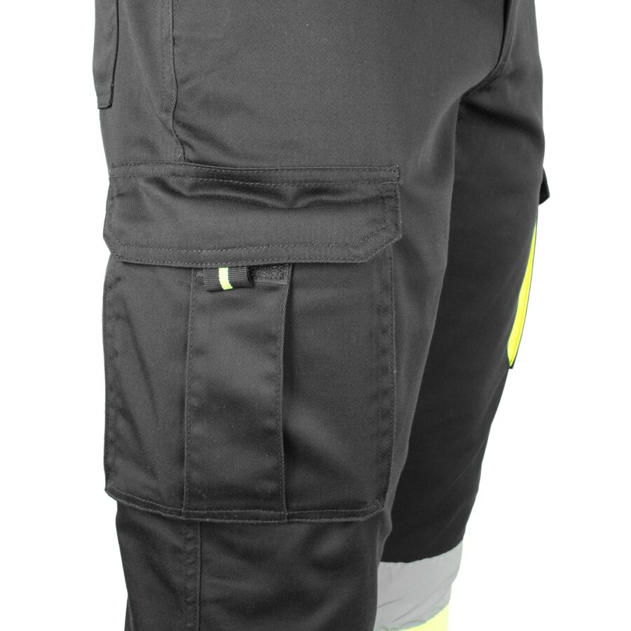 Pantaloni reflectorizanți cu elastan MANNLAND HIVIS BLACK