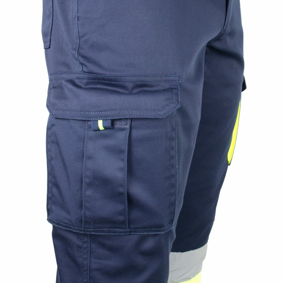 Pantaloni reflectorizanți cu elastan MANNLAND HIVIS NAVY