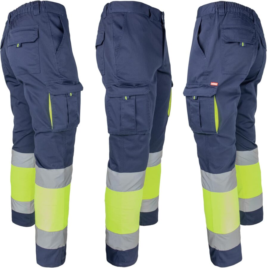 Pantaloni reflectorizanți cu elastan MANNLAND HIVIS NAVY