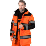 Jachetă de iarnă lungă reflectorizantă MILE ORANGE 4XL - 5XL