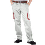 Pantaloni de lucru cu elastan MANNLAND WHITE RED