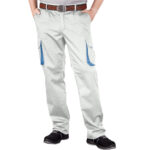 Pantaloni de lucru cu elastan MANNLAND WHITE BLUE