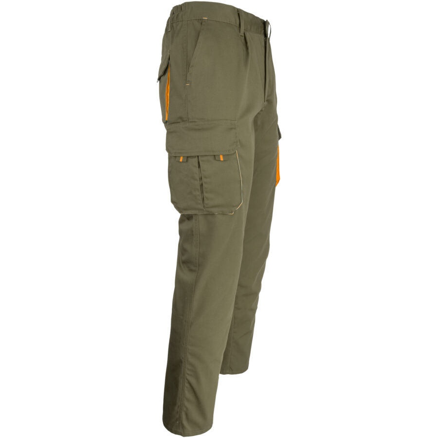 Pantaloni de lucru cu elastan MANNLAND KHAKI ORANGE