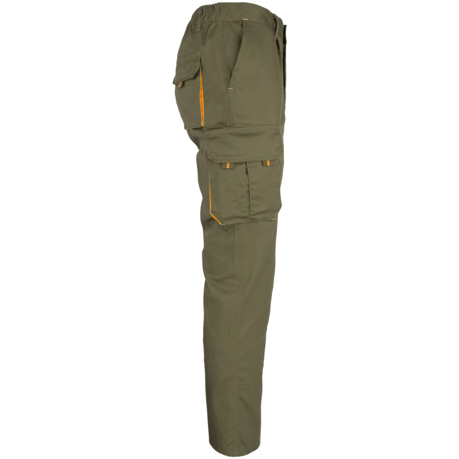 Pantaloni de lucru cu elastan MANNLAND KHAKI ORANGE