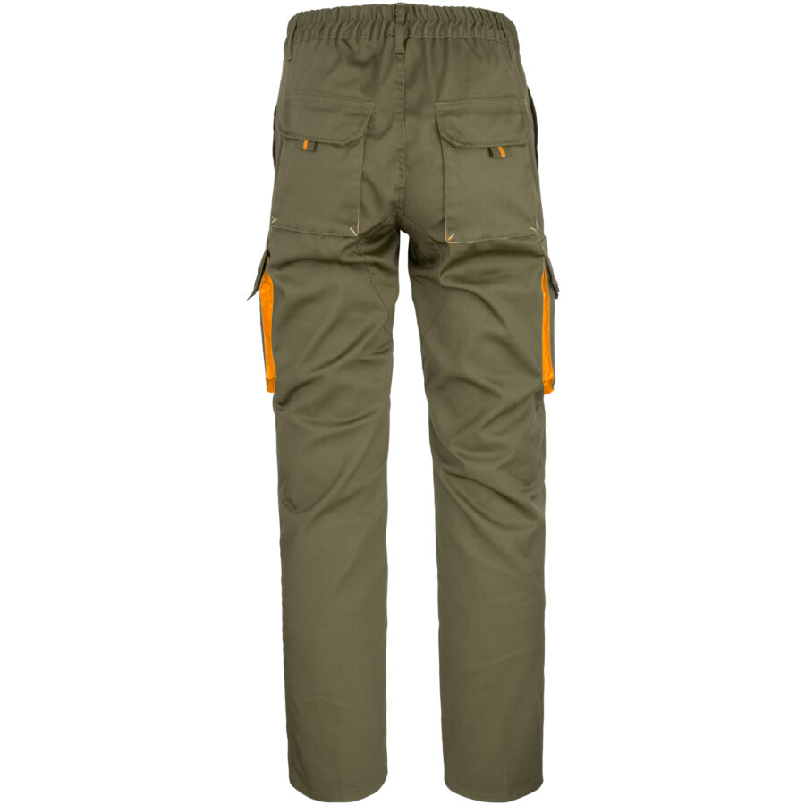 Pantaloni de lucru cu elastan MANNLAND KHAKI ORANGE