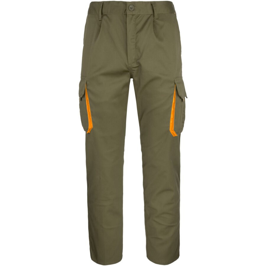 Pantaloni de lucru cu elastan MANNLAND KHAKI ORANGE