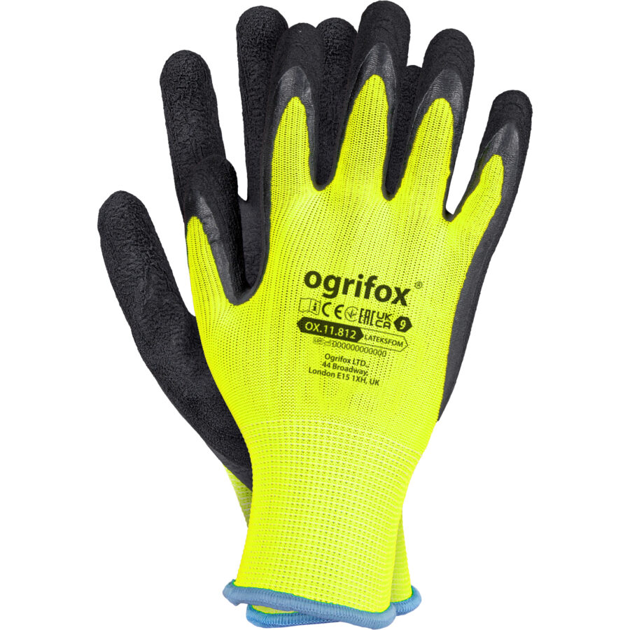 Mănuși din latex GALBEN FLUO OX