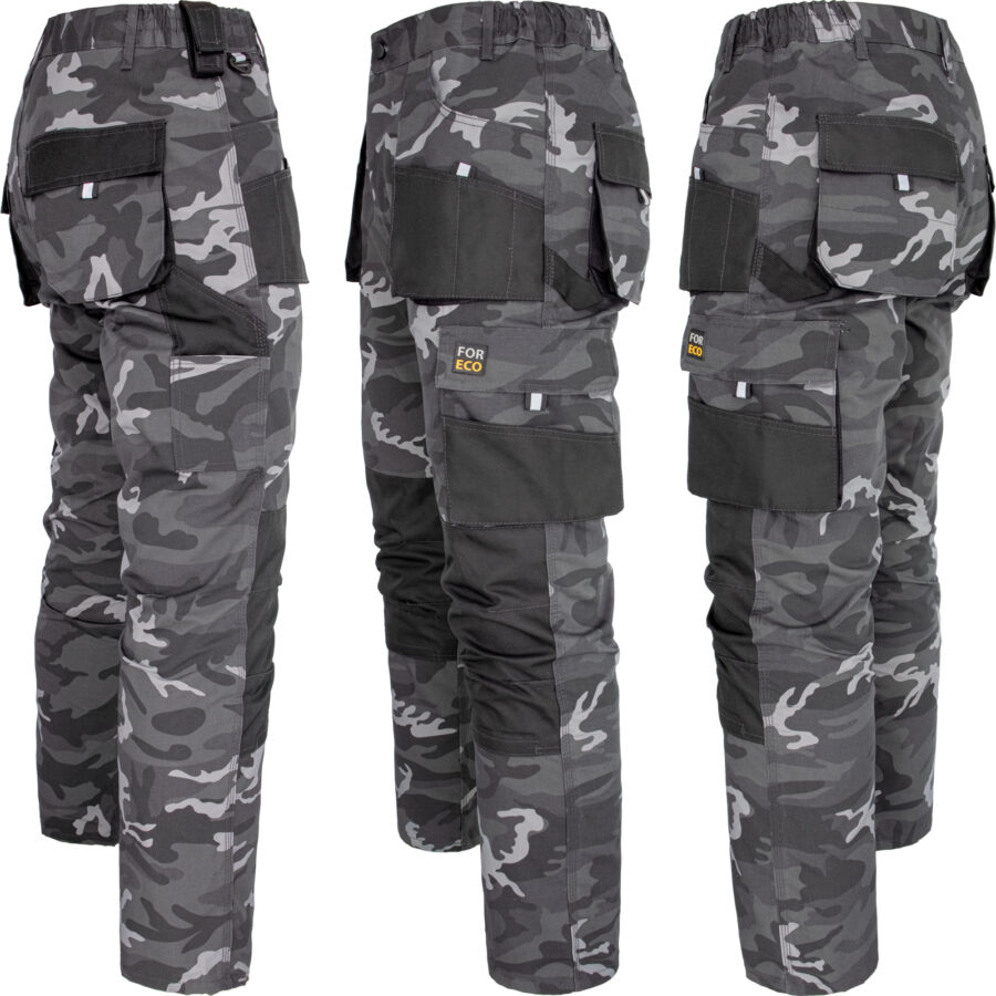 Pantaloni de lucru camuflaj până la talie FORCE CAMU