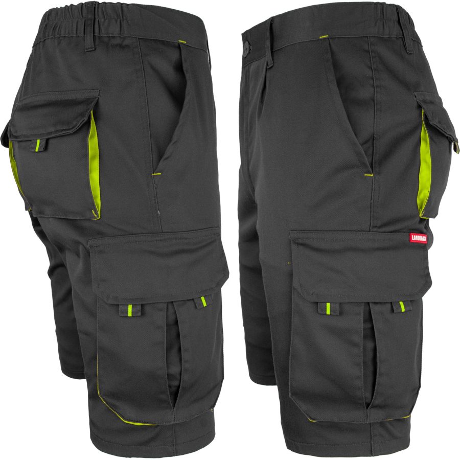 Salopetă pantaloni scurți damă cu elastan FRAULAND BLACK YELLOW