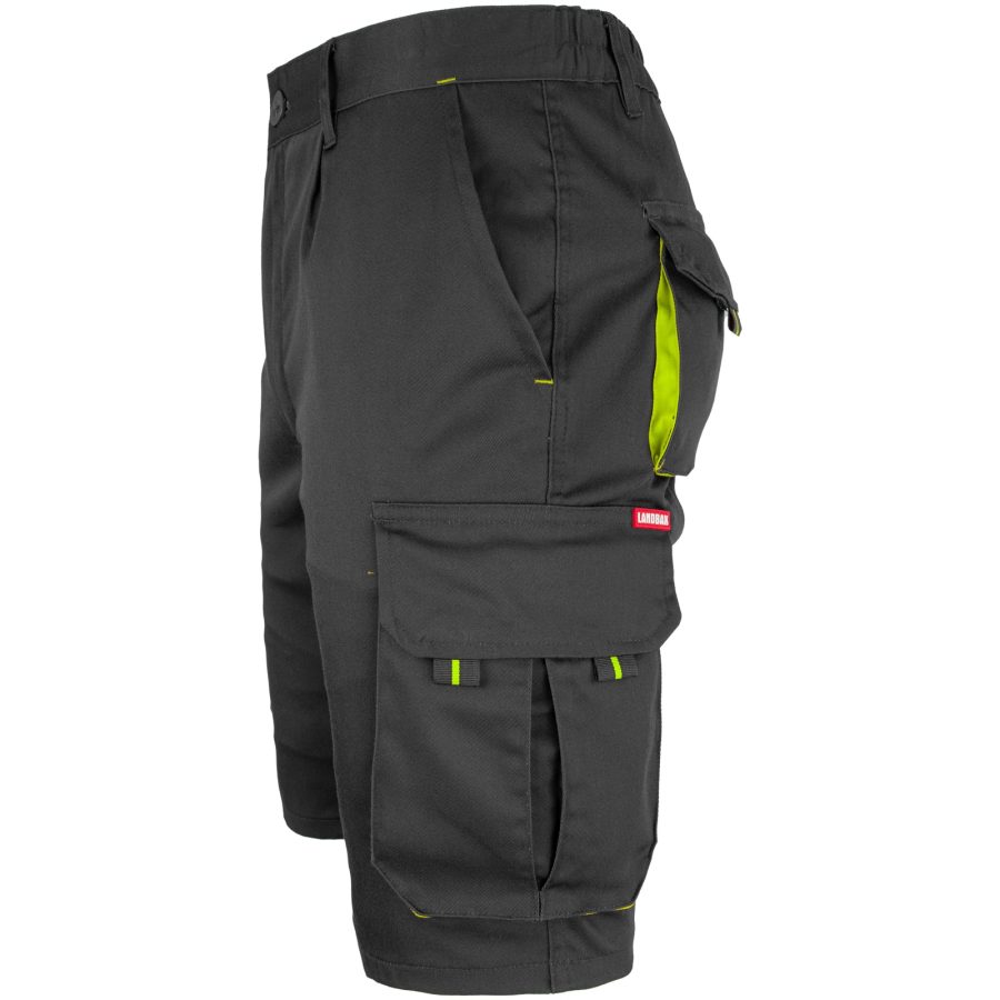 Salopetă pantaloni scurți damă cu elastan FRAULAND BLACK YELLOW