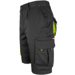 Salopetă pantaloni scurți damă cu elastan FRAULAND BLACK YELLOW