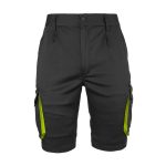 Salopetă pantaloni scurți damă cu elastan FRAULAND BLACK YELLOW