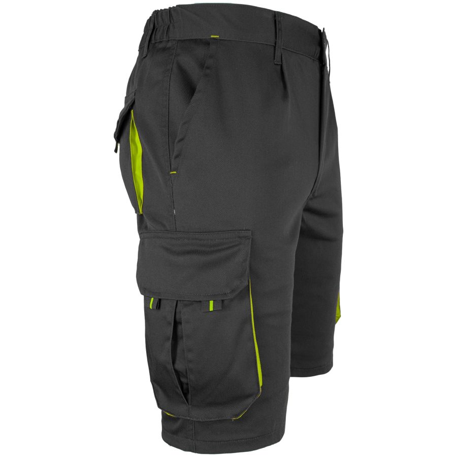 Salopetă pantaloni scurți damă cu elastan FRAULAND BLACK YELLOW