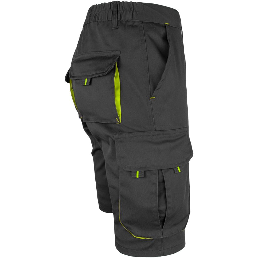 Salopetă pantaloni scurți damă cu elastan FRAULAND BLACK YELLOW