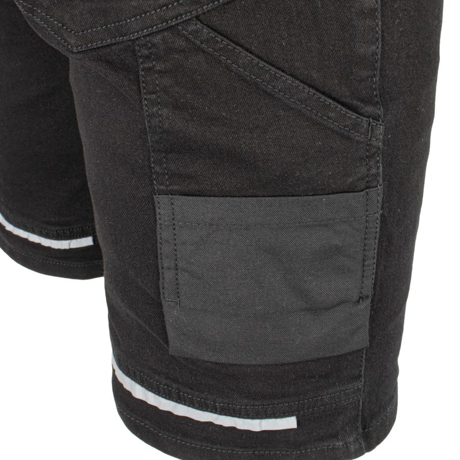 Pantaloni scurți de lucru din blugi JEANS STRETCH BLACK