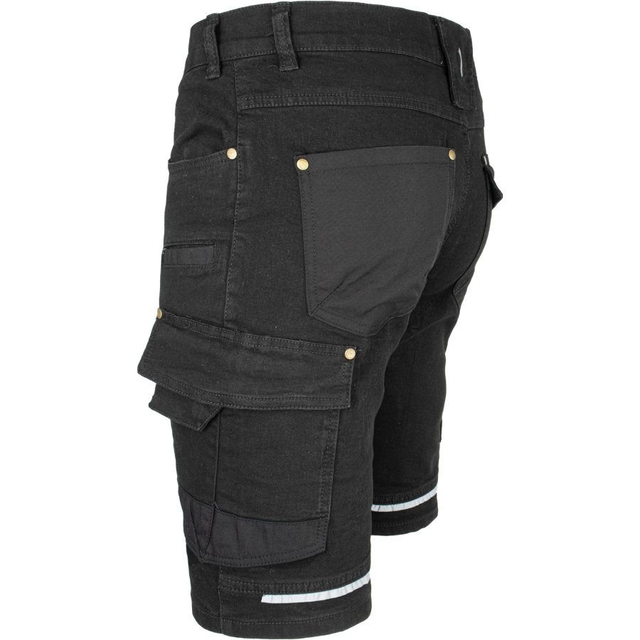Pantaloni scurți de lucru din blugi JEANS STRETCH BLACK