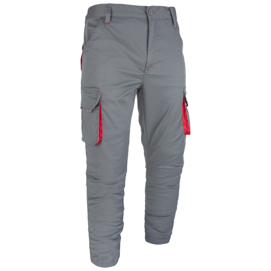 Pantaloni de lucru cu elastan MANJOG GREY RED