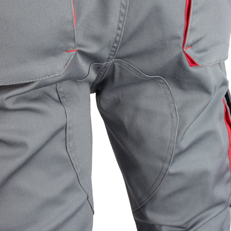 Pantaloni de lucru cu elastan MANJOG GREY RED