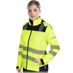 Jachetă de lucru reflectorizantă cu izolație și glugă de damă VOLT HIVIS