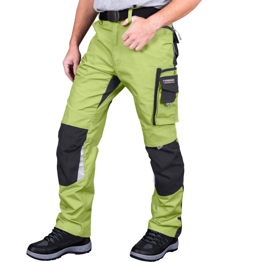 Pantaloni de lucru NEWAGE LIME până la talie