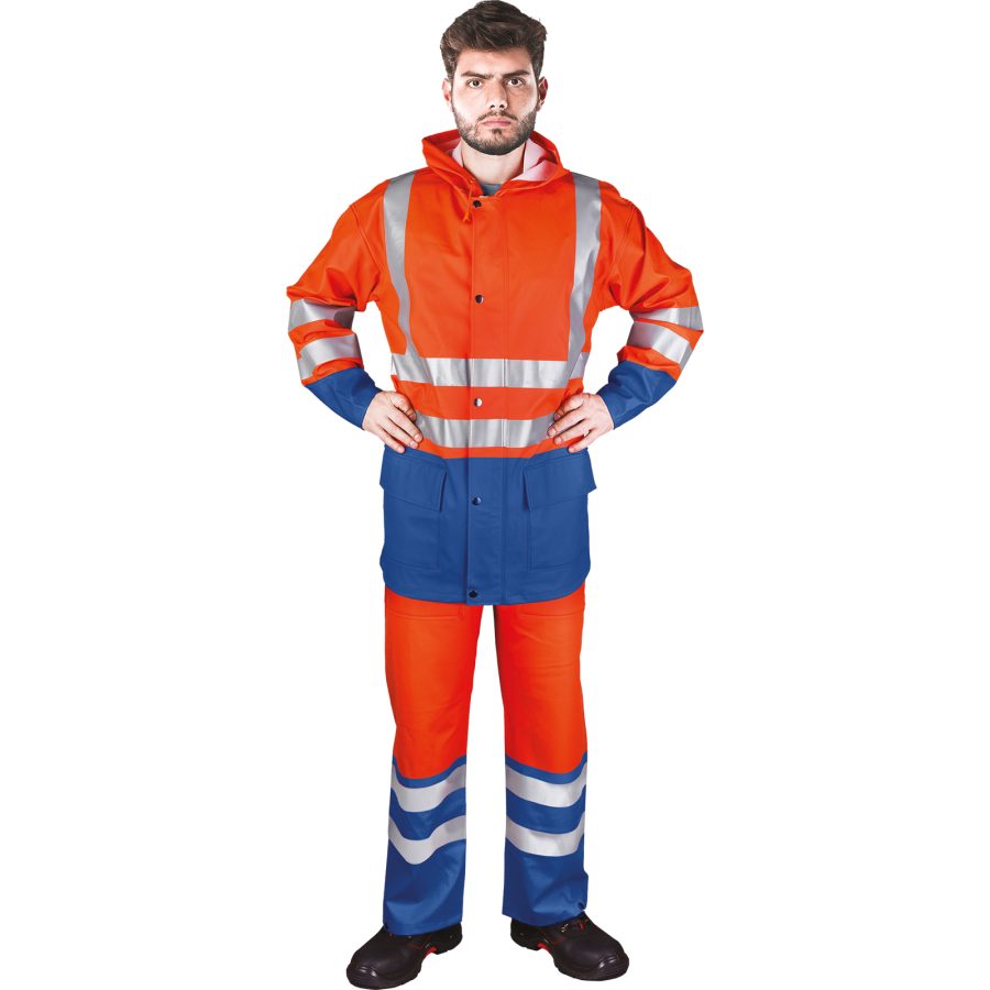 Set pelerină reflectorizantă TERO HIVIS BLUE