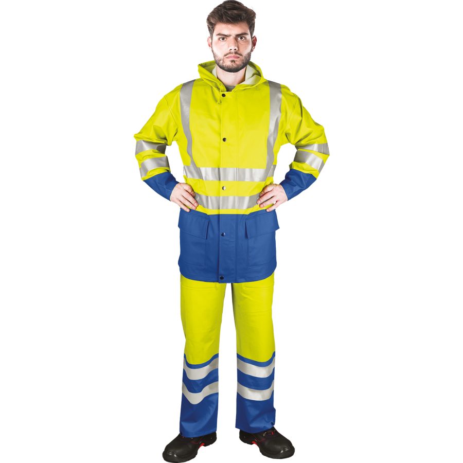 Set pelerină reflectorizantă TERO HIVIS BLUE