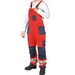 Pantaloni reflectorizanți cu bretele PROFI HIVIS NAVY