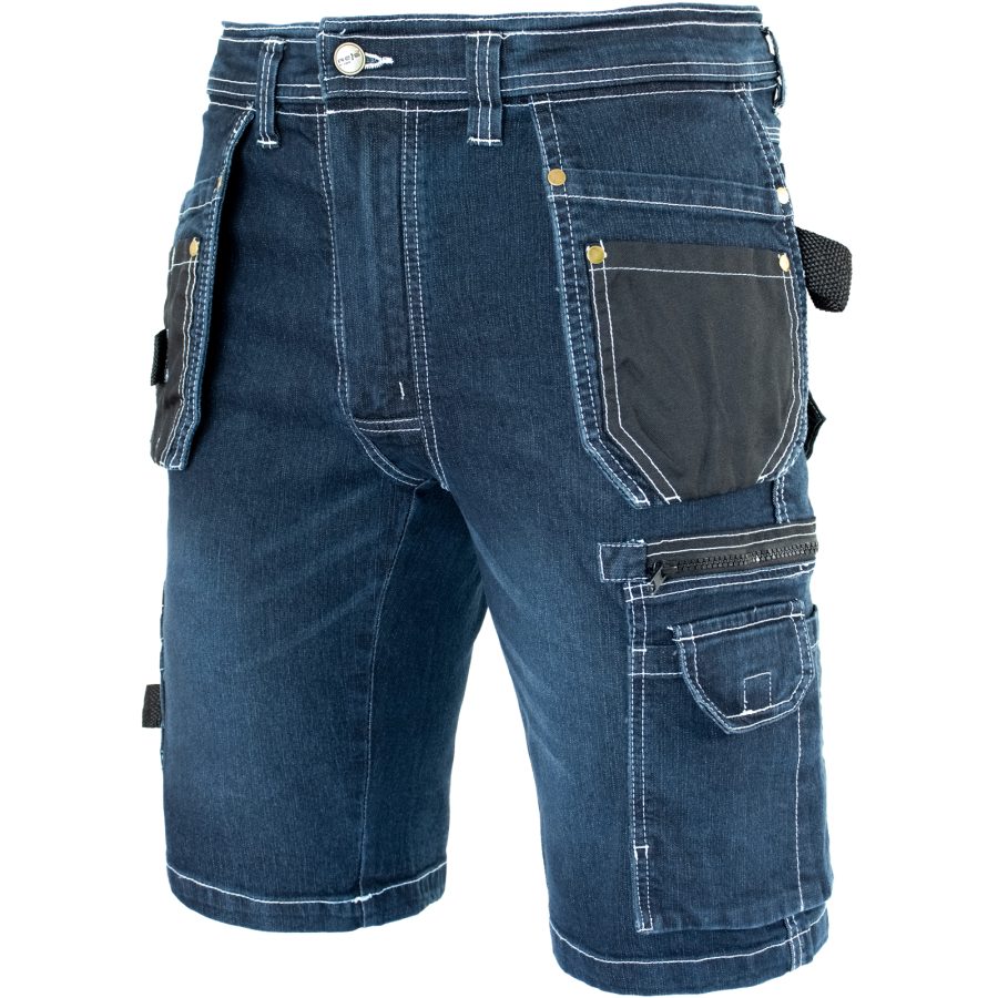 Pantaloni scurți din denim de lucru JEANS WORK BLUE